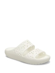 Crocs White Classic Floral Cut Out Sandals - Image 5 of 7