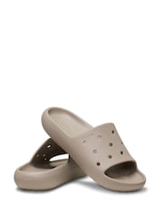 Crocs Taupe Adults Slide Sandals - Image 5 of 7