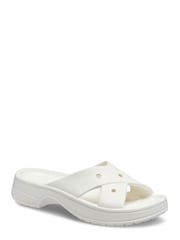 Crocs White Womens Cross Strap Sandals - Image 3 of 7
