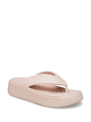 Crocs Pink Womens Getaway Platform Flip Flops - Image 3 of 6