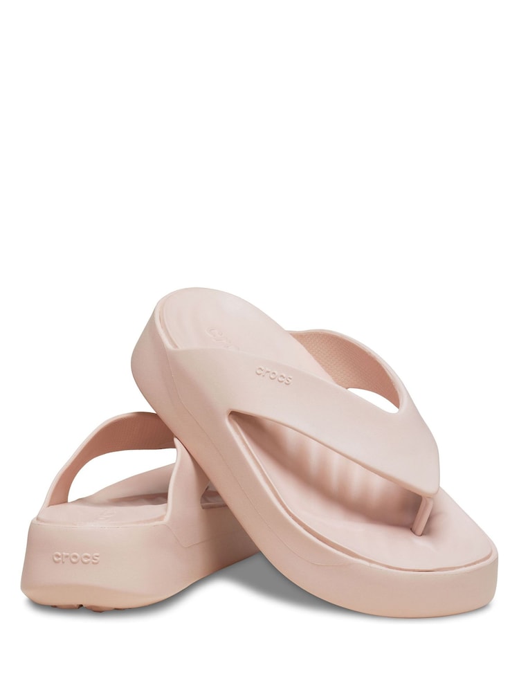 Crocs Pink Womens Getaway Platform Flip Flops - Image 8 of 9