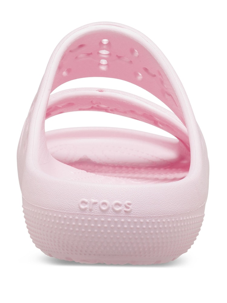 Crocs Pink Classic Floral Cut Out Sandals - Image 2 of 7
