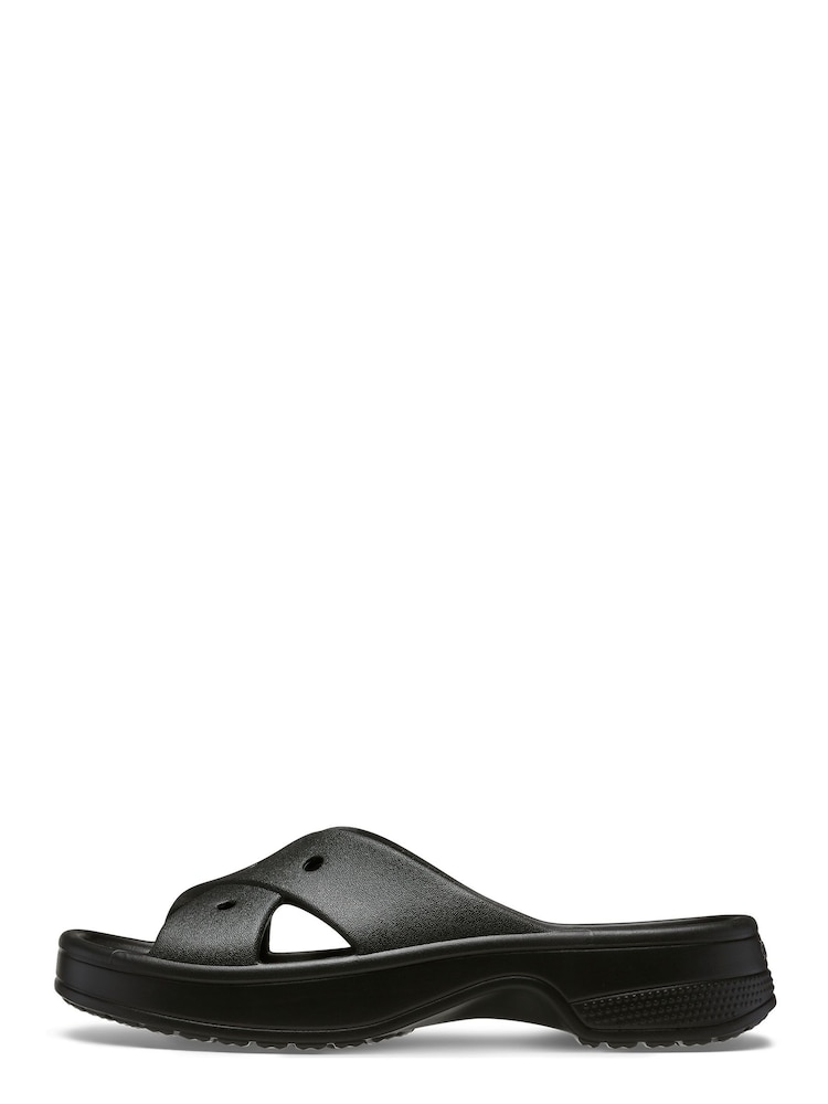 Crocs Black Womens Cross Strap Sandals - Image 2 of 7