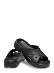 Crocs Black Womens Cross Strap Sandals - Image 4 of 7