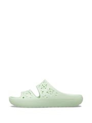 Crocs Green Classic Floral Cut Out Sandals - Image 2 of 7