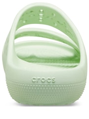 Crocs Green Classic Floral Cut Out Sandals - Image 6 of 7