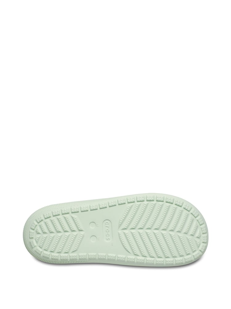 Crocs Green Classic Floral Cut Out Sandals - Image 7 of 7