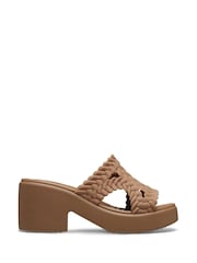 Crocs Sapia Brooklyn Woven Sepia Wedge Sandals - Image 1 of 5