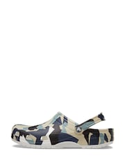 Crocs Green Classic Geo Camouflage Clogs - Image 2 of 8