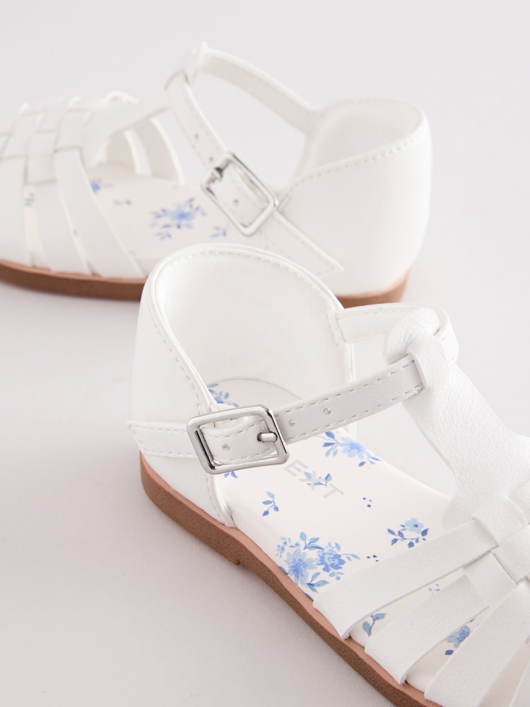 White Wide Fit (G) Fisherman Occasion Sandals - Image 4 of 6