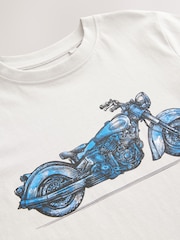 Gris motif moto - T-shirt graphique à manches courtes coupe régulière 100% coton (3-16ans) - Image 3 de 4