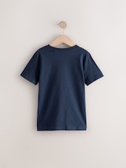 Navy Graffiti Regular Fit Short Sleeve Graphic 100% Cotton T-Shirt (3-16yrs) - Image 2 of 4