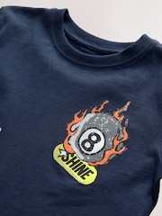 Navy Graffiti Regular Fit Short Sleeve Graphic 100% Cotton T-Shirt (3-16yrs) - Image 3 of 4