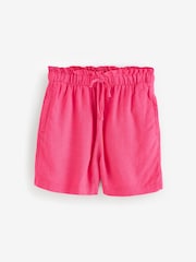 Coral Pink Linen Shorts - Image 1 of 3