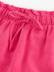 Coral Pink Linen Shorts - Image 2 of 3