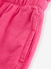 Coral Pink Linen Shorts - Image 3 of 3