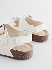 Neutral White Wide Fit (G) Corkbed Two Strap Sandals - Image 4 of 5