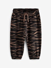 Black/Brown Tiger Print 100% Cotton Patterned Jersey Joggers (3mths-7yrs) - Image 5 of 8