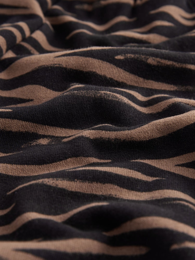 Black/Brown Tiger Print 100% Cotton Patterned Jersey Joggers (3mths-7yrs) - Image 8 of 8