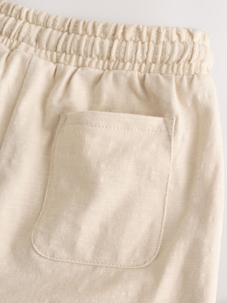 Ecru Off White Textured Jersey 100% Cotton Joggers (3mths-7yrs) - Image 5 of 5