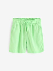 Lime Green Girls Linen Shorts - Image 1 of 3