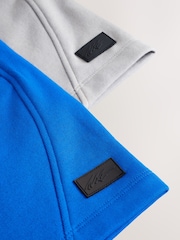 Cobalt Blue/Grey Zip Sweat Shorts 2 Pack (3-16yrs) - Image 3 of 3