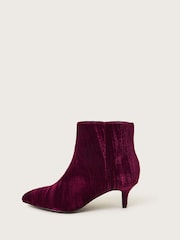 Monsoon Burgundy Red Mila Kitten Heel Boots - Image 2 of 3