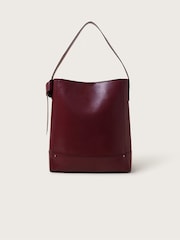 Monsoon Red Dahli Faux Leather Hobo Bag - Image 1 of 5