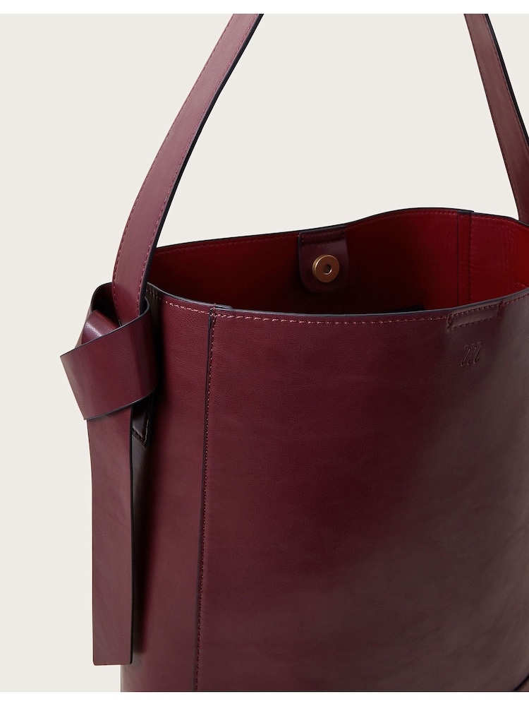 Monsoon Red Dahli Faux Leather Hobo Bag - Image 5 of 5