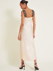 Monsoon Cream Sandra Slip Dress - Image 3 of 7