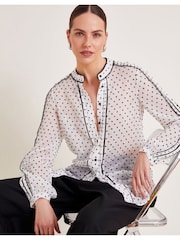 Monsoon Natural Daria Dobby Blouse - Image 1 of 6