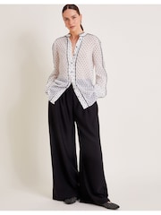 Monsoon Natural Daria Dobby Blouse - Image 2 of 6