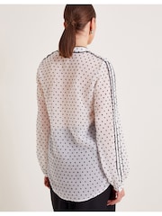 Monsoon Natural Daria Dobby Blouse - Image 3 of 6