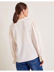 Monsoon Natural Clare Cutwork Blouse - Image 3 of 5