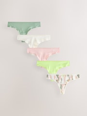 Camo Print Thong Microfibre Knickers 5 Pack - Image 1 of 11