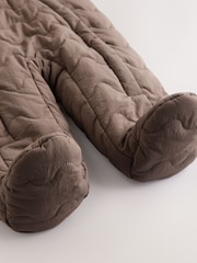 Brown Hooded Nylon Baby All-In-One (0-18mths) - Image 5 of 6