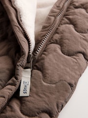 Brown Hooded Nylon Baby All-In-One (0-18mths) - Image 6 of 6