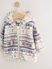 Blue Fleece Zip Through Baby Jacket (0mths-2yrs) - Image 4 of 12