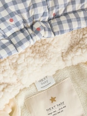 Grey Gingham Hooded Baby Padded Jacket (0mths-2yrs) - Image 11 of 13