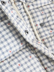Grey Gingham Hooded Baby Padded Jacket (0mths-2yrs) - Image 12 of 13
