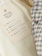 Grey Gingham Hooded Baby Padded Jacket (0mths-2yrs) - Image 9 of 13