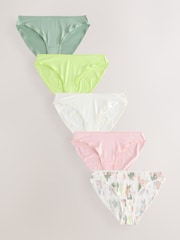 Camo Print High Leg Microfibre Knickers 5 Pack - Image 1 of 8