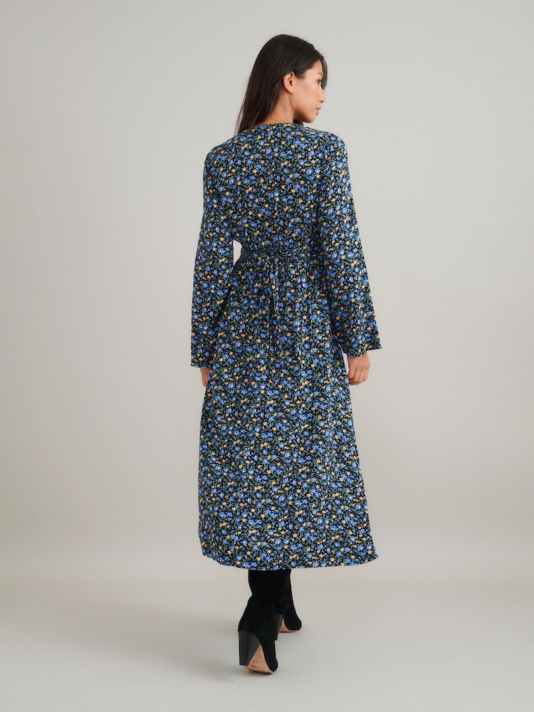 Nobodys Child Black Ditsy Floral Lydia Midi Dress - Image 2 of 4