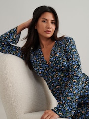Nobodys Child Black Ditsy Floral Lydia Midi Dress - Image 4 of 4