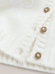 Cream - Embroidered Bow Baby Cardigan (0mths-2yrs) - Slika 9 iz 10
