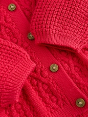 Red Knitted Frill Collar Baby Cardigan (0mths-2yrs) (0mths-2yrs) - Image 9 of 9
