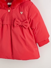 Red Bow Puffer Baby Jacket (0mths-2yrs) - Image 3 of 8