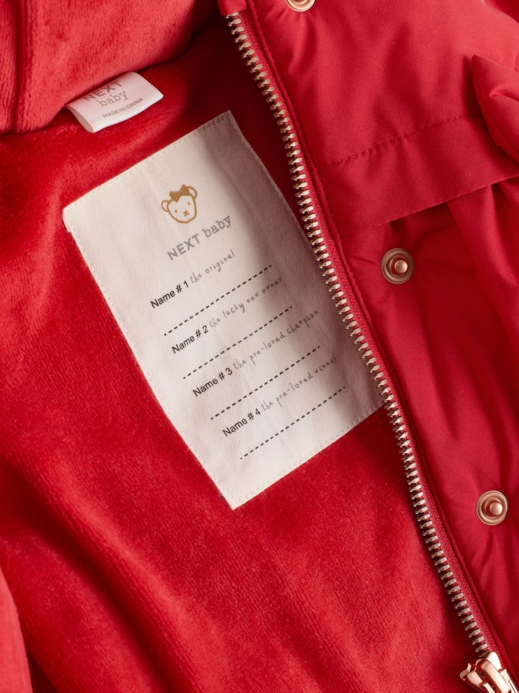 Red Bow Puffer Baby Jacket (0mths-2yrs) - Image 8 of 8