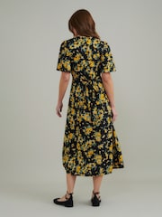 Nobodys Child Black Kimberly Ditsy Floral Midi Dress - Image 2 of 5