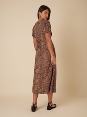 Nobodys Child Brown Prarie Leopard Print Midi Dress - Image 2 of 5